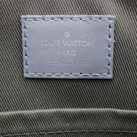 Louis Vuitton  Duo Monogram Shadow Leather Shoulder Bag Navy Blue - Picture 12 of 12